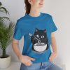 Funny Cat Eating Noodles Unisex Tee - Image 16