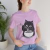 Funny Cat Eating Noodles Unisex Tee - Image 23