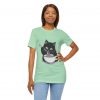 Funny Cat Eating Noodles Unisex Tee - Image 4