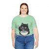 Funny Cat Eating Noodles Unisex Tee - Image 3