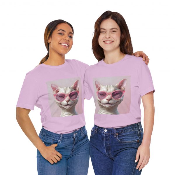 Cool Cat with Glasses Unisex Jersey Tee