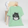 Funny Cat Eating Noodles Unisex Tee - Image 2