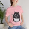 Funny Cat Eating Noodles Unisex Tee - Image 26