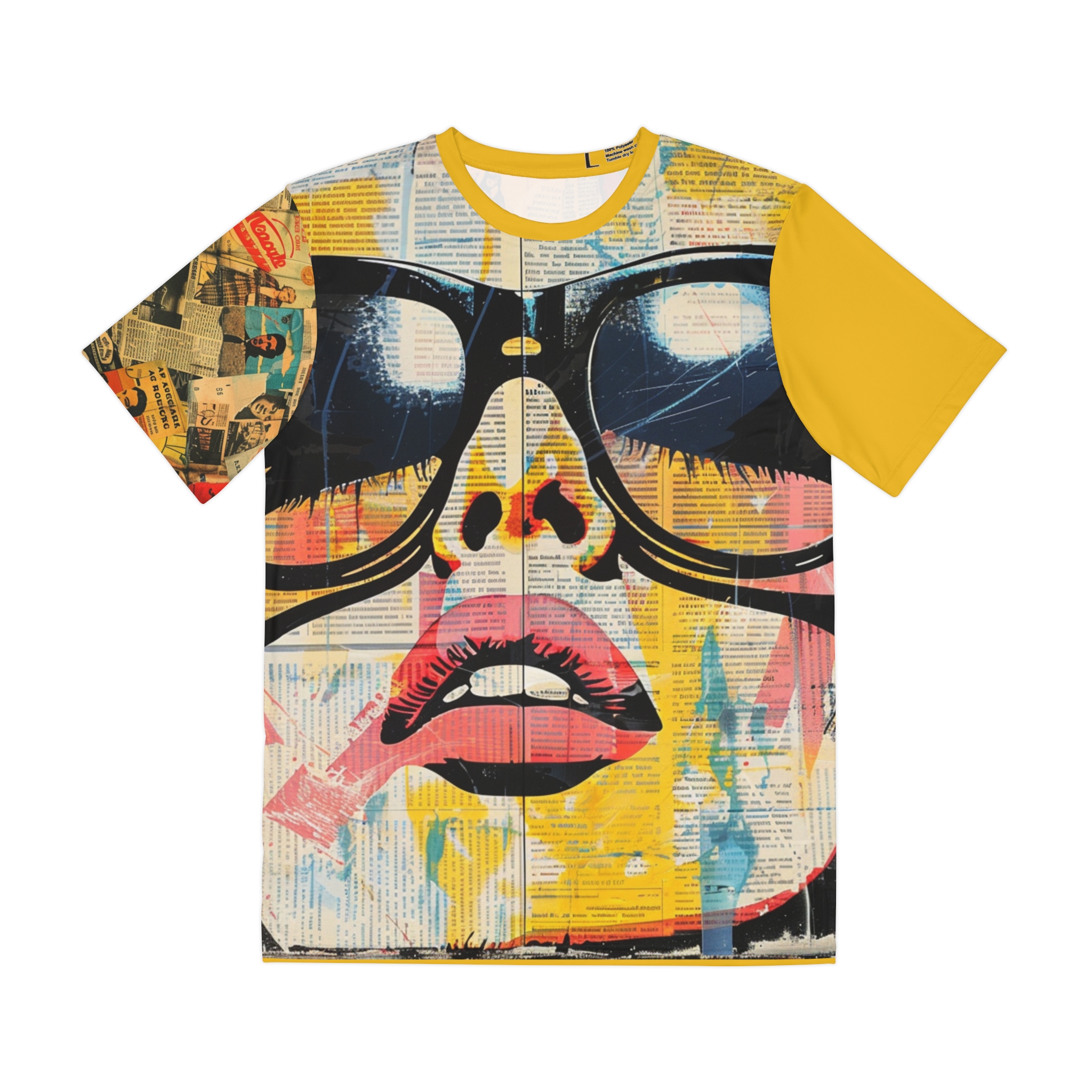 Artistic Graphic Tee - Vintage Pop Culture Print for Trendy Men