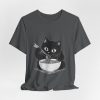 Funny Cat Eating Noodles Unisex Tee - Image 20