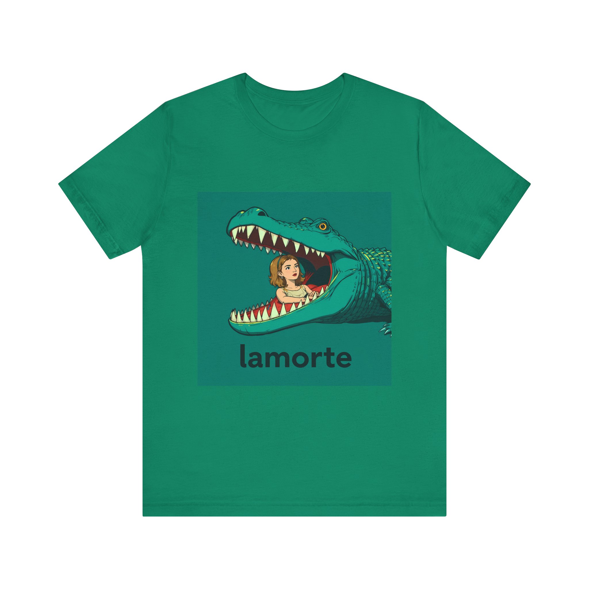 Lamorte Graphic Tee - Unisex Short Sleeve T-Shirt with Fun Alligator Design
