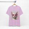 Cool Cat with Glasses Unisex Jersey Tee - Image 6