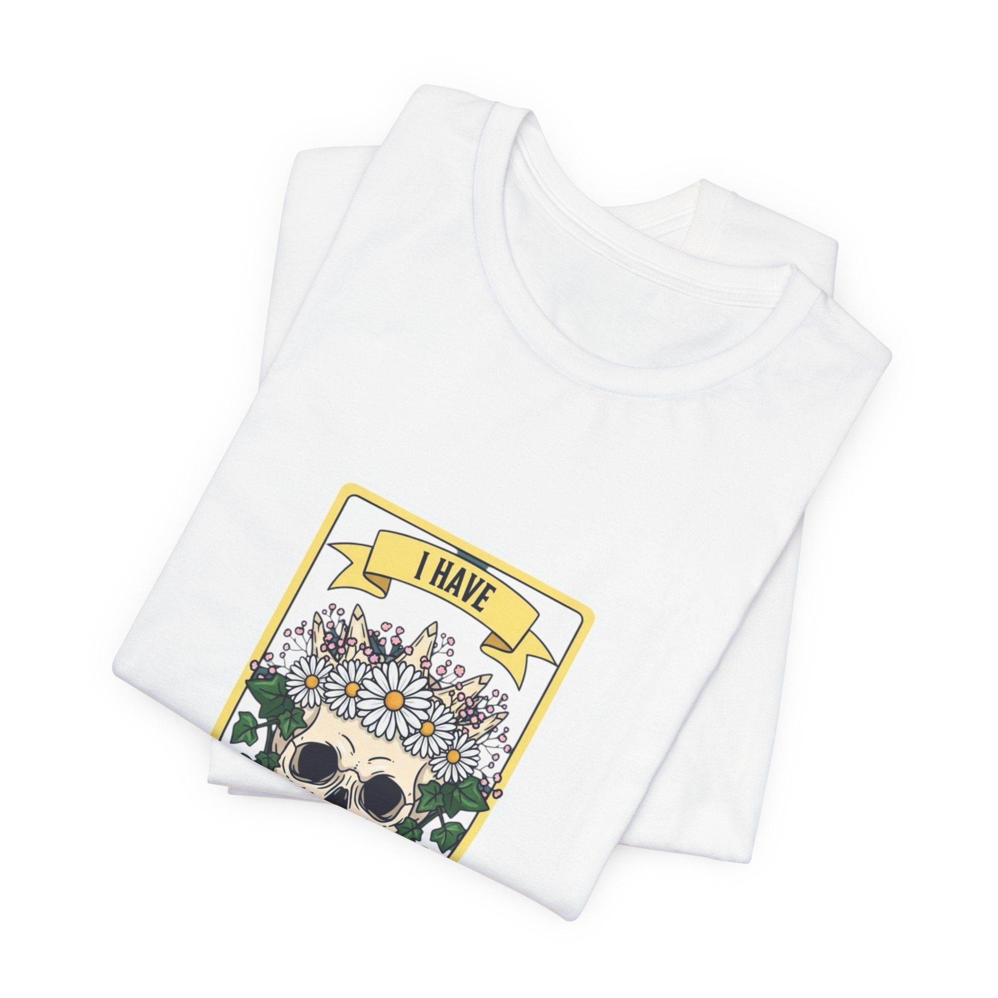 Skull and Floral 'Too Many Feelings' Unisex Tee