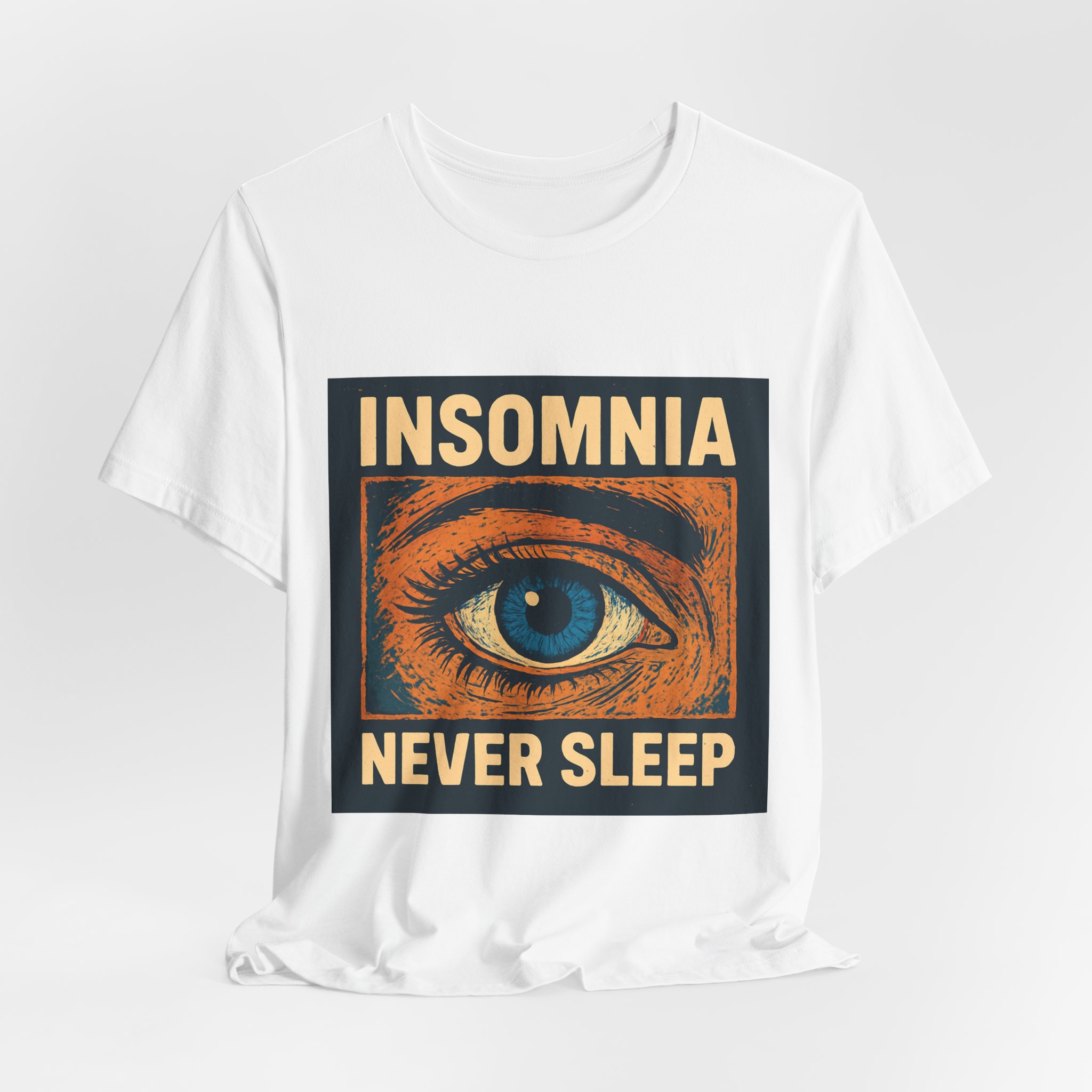 Insomnia Eye Unisex T-Shirt, Graphic Tee for Night Owls, Perfect Gift for Insomniacs