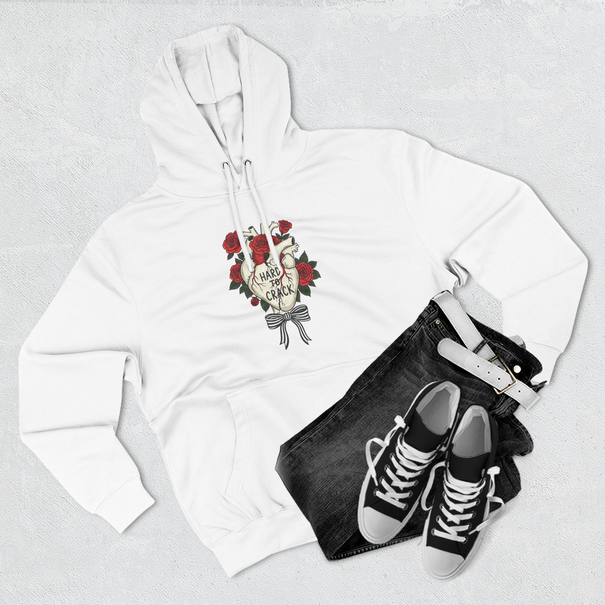 Rose & Skull Design Hoodie - Perfect for Hard Rock Lovers